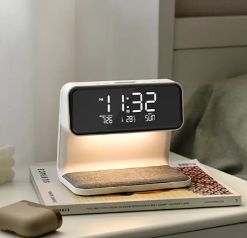 RELOJ DE MESA CON CARGA INALÁMBRICA